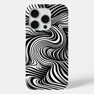monochrome caleidoscoop iPhone 15 pro case