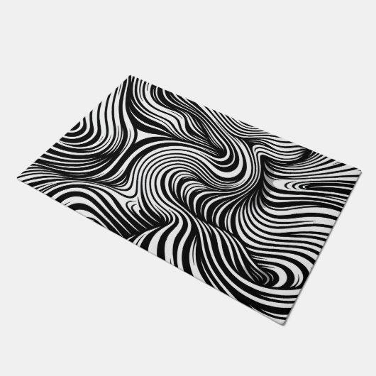 monochrome caleidoscoop deurmat (Schuin)