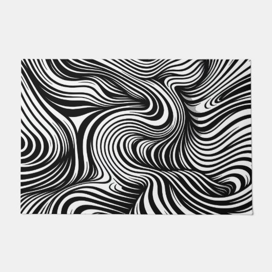 monochrome caleidoscoop deurmat (Voorkant)