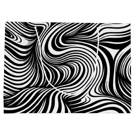 monochrome caleidoscoop groot cadeauzakje (Achterkant)