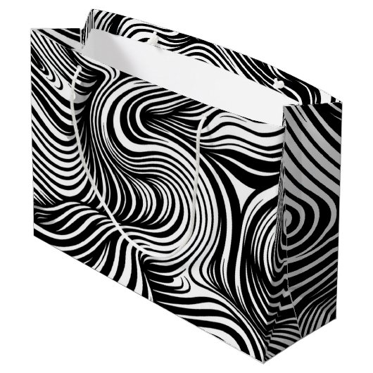 monochrome caleidoscoop groot cadeauzakje (Achterkant Gekanteld)