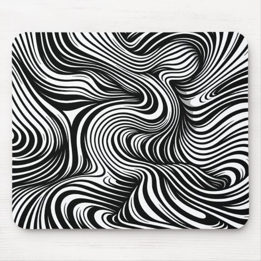 monochrome caleidoscoop muismat (Voorkant)