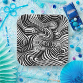 monochrome caleidoscoop papieren bordje (Feest)