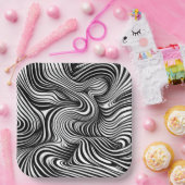 monochrome caleidoscoop papieren bordje (Feest)