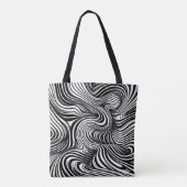 monochrome caleidoscoop tote bag (Achterkant)
