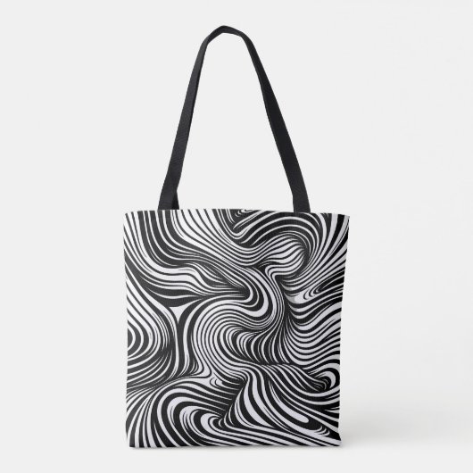 monochrome caleidoscoop tote bag (Achterkant)