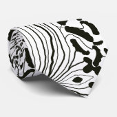 Monochrome cascade: Stropdas met vloeiende inkt (Opgerold)