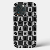 Monochrome Chess Pattern Case-Mate iPhone Case (Achterkant)