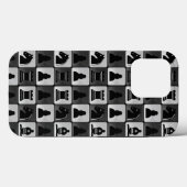 Monochrome Chess Pattern Case-Mate iPhone Case (Achterkant (horizontaal))