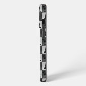 Monochrome Chess Pattern iPhone Hoesje (Linkerkant)
