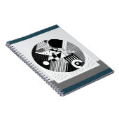 Monochrome Circle Design Notitieboek (Rechterzijde)