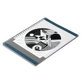 Monochrome Circle Design Notitieboek (Linkerzijde)