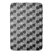 Monochrome cirkels: Abstract zwart wit en grijs, Badmat (Voorkant Verticaal)