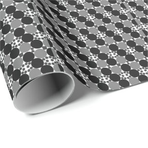 Monochrome Cirkels: Abstract Zwart Wit En Grijs, Cadeaupapier