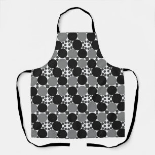 Monochrome Cirkels: Abstract Zwart Wit En Grijs, Schort