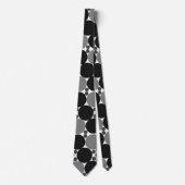 Monochrome cirkels: Abstract zwart wit en grijs, Stropdas (Voorkant)