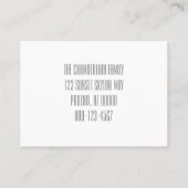 Monochrome City Skyline We hebben een nieuw adres  Visitekaartje (Achterkant)