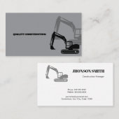 Monochrome concept zware apparatuur constructie visitekaartje (Voorkant / Achterkant)