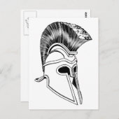 Monochrome Corinthische helm Briefkaart (Voorkant / Achterkant)