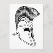 Monochrome Corinthische helm Briefkaart (Voorkant)
