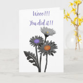 Monochrome Daisy-kaart Kaart (Gele Bloem)