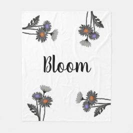 Monochrome Daisys Bloom Fleece Deken