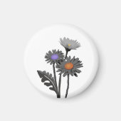 Monochrome Daisys magnet (Voorkant)