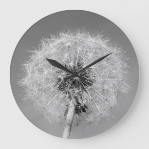 Monochrome Dandelion Clock Grote Klok