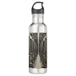 Monochrome Depth/Stainless Steel Art Bottle Waterfles