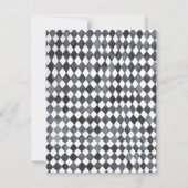 Monochrome Diamanten Frame Save the Date Kaart (Achterkant)