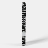 Monochrome Dierenprint en Naam Case-Mate iPhone Case (Achterkant / Rechts)