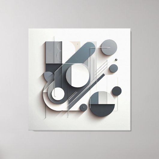 Monochrome Dimensional Balance Canvas Afdruk (Voorkant)