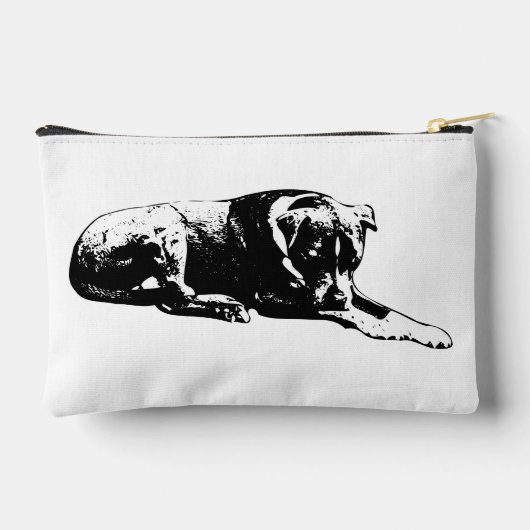 Monochrome Dog Zip Pouch Etui (Achterkant)