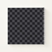 Monochrome donkergrijze Kroatische controleurs met Notitieboek (Achterkant)