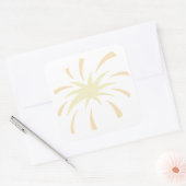 Monochrome Doodle Burst Vierkante Sticker (Envelop)