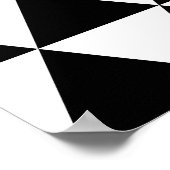 Monochrome driehoekspatroon poster (Hoek)