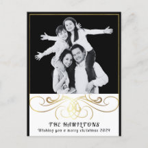 Monochrome Elegance Zwart-wit Briefkaart