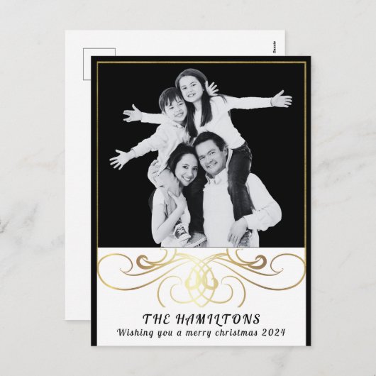 Monochrome Elegance Zwart-wit Briefkaart (Voorkant / Achterkant)