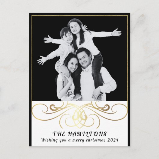 Monochrome Elegance Zwart-wit Briefkaart (Voorkant)