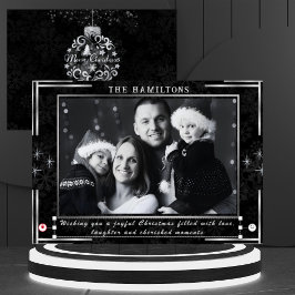 Monochrome Elegante Zwart-Wit Vakantie kaart