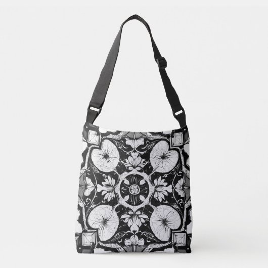 "Monochrome elegantie: grafisch Tas"Tas Crossbody Tas (Voorkant)