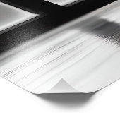 Monochrome elegantie: zwart witte tulp stilleven foto afdruk (Hoek)