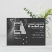 Monochrome elektrische gitaar kaart (Staand voorkant)