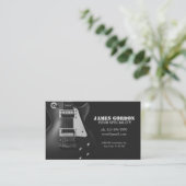 Monochrome elektrische gitaar visitekaartje (Staand voorkant)