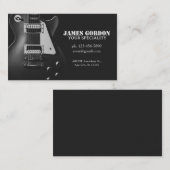 Monochrome elektrische gitaar visitekaartje (Voorkant / Achterkant)