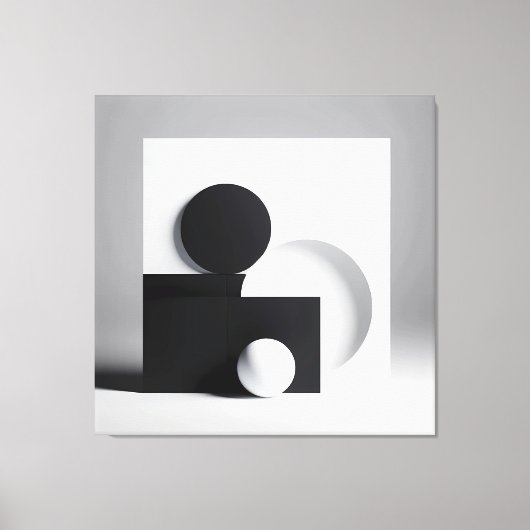 Monochrome Equilibrium Canvas Afdruk (Voorkant)