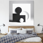 Monochrome Equilibrium Canvas Afdruk (Insitu (Slaapkamer))