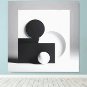 Monochrome Equilibrium Canvas Afdruk (Insitu (Houten vloer))