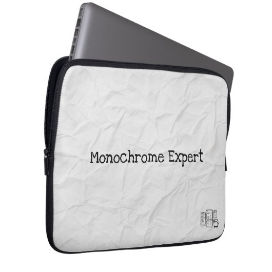 Monochrome Expert Elektronicatas Laptop Sleeve (Voorkant Rechts)