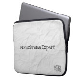 Monochrome Expert Elektronicatas Laptop Sleeve (Voorkant Links)